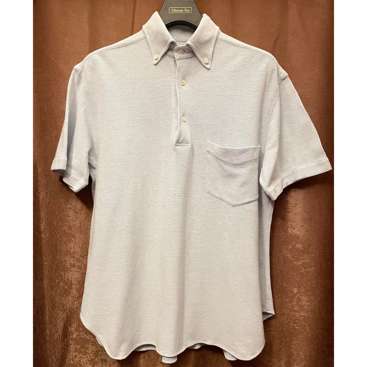 MADE IN ITALY製 GUY ROVER 半袖ボタンダウン鹿の子ポロシャツ
