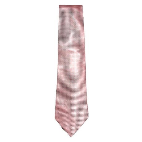 MADE IN ITALY製 Ermenegildo Zegna ソリッドジャガード織りシルクネクタイ ピンク