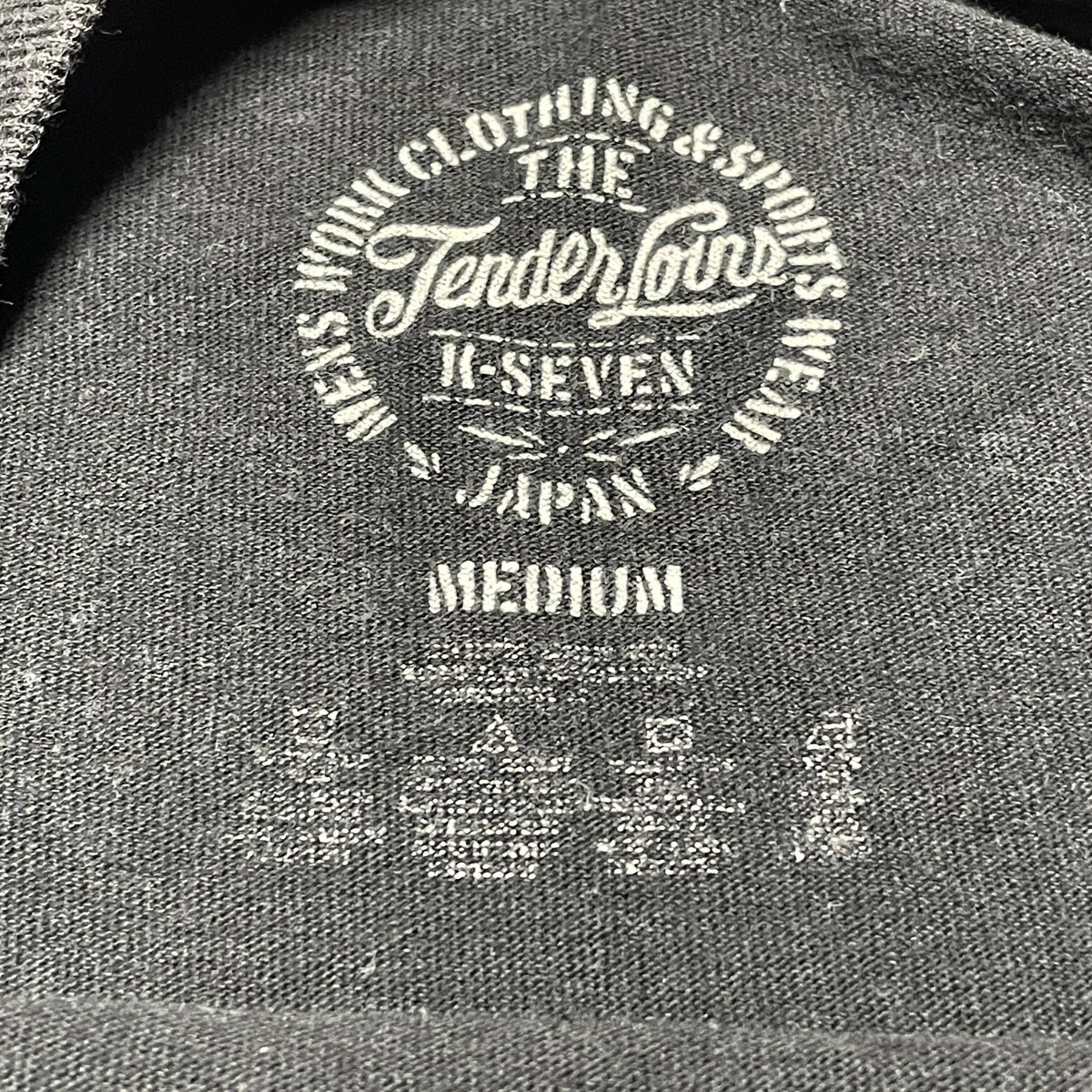 TENDERLOIN オリジナルバックプリント入り スカル柄半袖Tシャツ