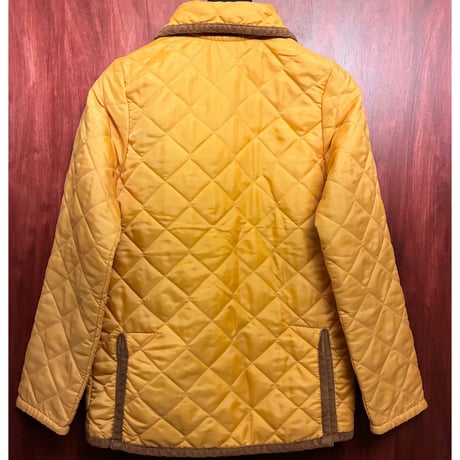 MADE IN ENGLAND製 LAVENHAM キルティングジャケット イエロー×ブラウン 36/48サイズ