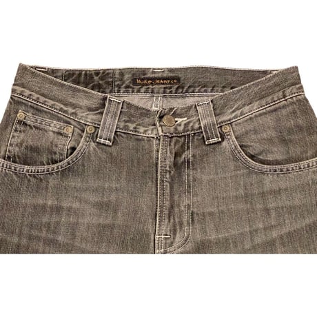 MADE IN ITALY製 nudie jeans ブラックデニムパンツ ブラック W28-L32サイズ