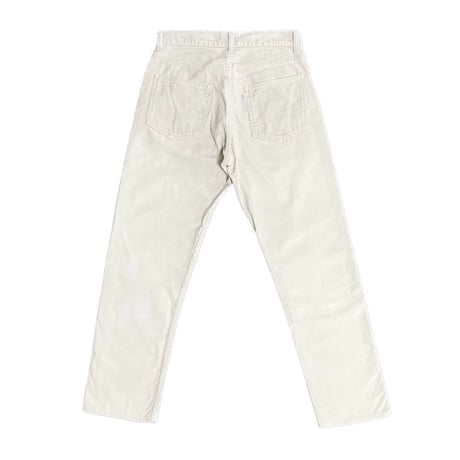 希少 MADE IN USA製 90s LEVI'S BIG E 白タブ 555 バレンシア工場製 コーデュロイパンツ アイボリー W29-L34サイズ