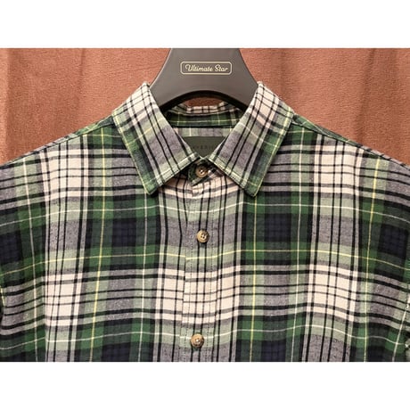 Vintage 55 MAVERICK COLLECTION チェック柄 長袖ボタンダウンシャツ グリーン Mサイズ
