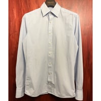 HACKETT LONDON J-Fit 総柄 長袖シャツ ライトブルー XSサイズ