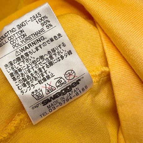 MADE IN JAPAN製 SWAGGER 「KILL CITY」 プリントTシャツ イエロー Lサイズ