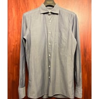 Ermenegildo Zegna 長袖シャンブレーシャツ ネイビー Sサイズ