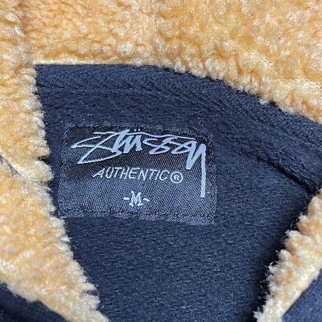 Stussy フードボア仕様フルジップパーカー ブラック Mサイズ