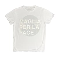 ★新品★ MADE IN ITALY製 MAGLIA 2024年SSモデル「PACE」ロゴプリントクルーネックTシャツ ホワイト S～Lサイズ