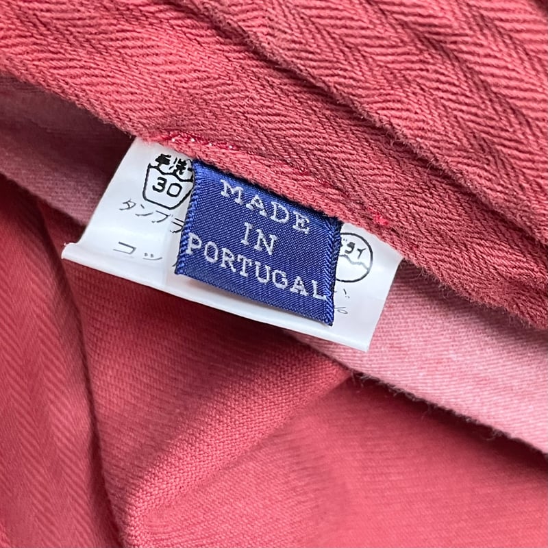 MADE IN PORTUGAL製 INCOTEX カラーコットンスラックス レッド