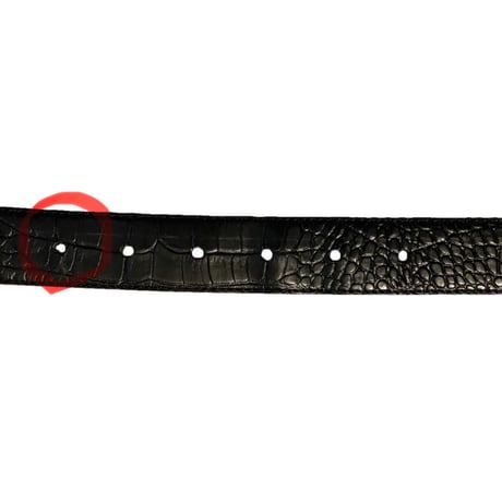 MADE IN ITALY製 BROOKS BROTHERS 346 型押しレザーベルト ブラック 34/W85サイズ