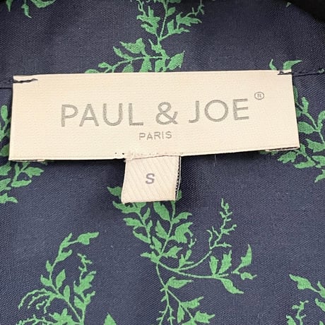 PAUL & JOE 半袖開襟シャツ ネイビー Sサイズ