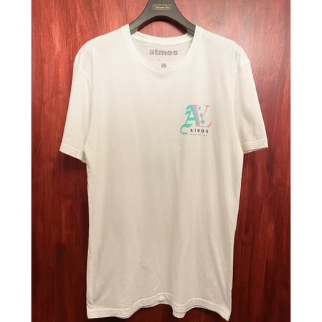 激レア MADE IN USA製 ATMOS NEW YORK × DIPLOMATS バックプリントTシャツ ホワイト Lサイズ