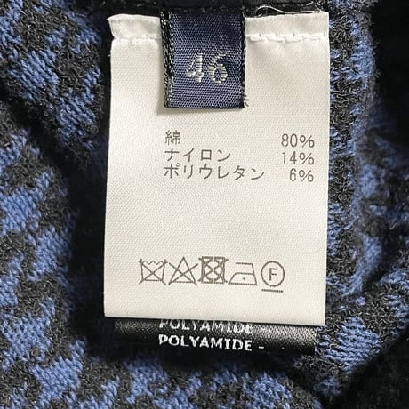 MADE IN ITALY製 Drumohr 千鳥格子柄Vネックニットベスト ネイビー 46サイズ