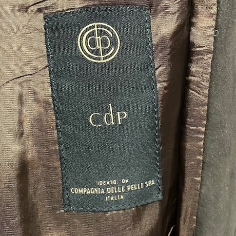 MADE IN ITALY製 Cdp スウェードレザーテーラードジャケット ブラウン 52サイズ