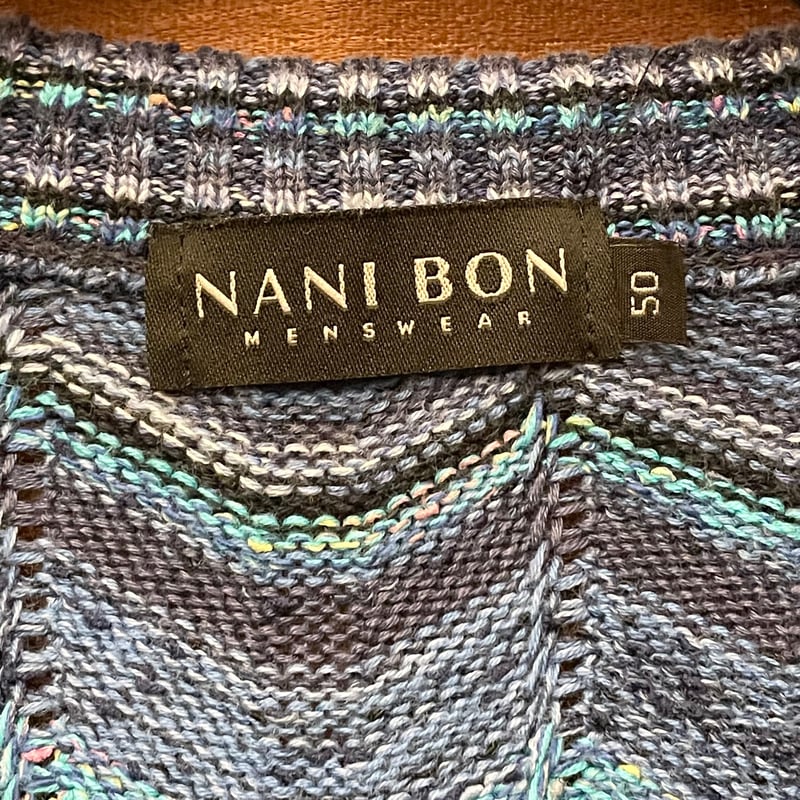 MADE IN ITALY製 NANI BON 3Dニットベスト マルチカラー 50サイズ |
