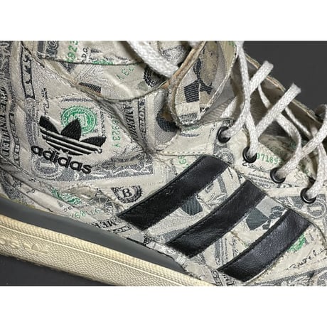 激レア 限定品 MADE IN GERMANY製 JEREMY SCOTT × ADIDAS ORIGINALS FORUM 初期コラボ MONEYモデルスニーカー ベージュ