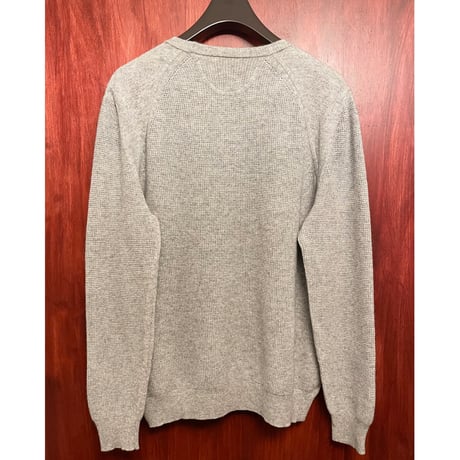 MADE IN ROMANIA製 STEFANEL MEN カシミヤ混サーマルセーター グレー Sサイズ