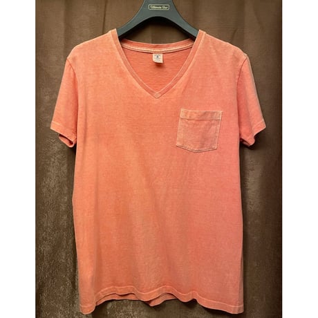 MADE IN USA製 Velva Sheen VネックTシャツ オレンジ Sサイズ