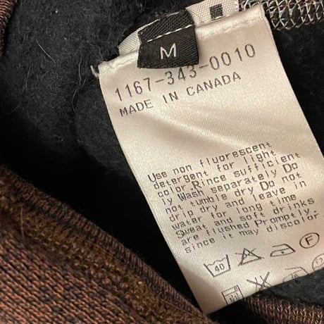 【UNITED ARROWS取り扱い】MADE IN CANADA製 wings + horns 裏起毛フルジップパーカー ブラウン Mサイズ