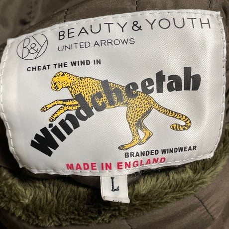 MADE IN ENGLAND製 BEAUTY & YOUTH UNITED ARROWS × Windcheetah キルティングジャケット カーキ Lサイズ