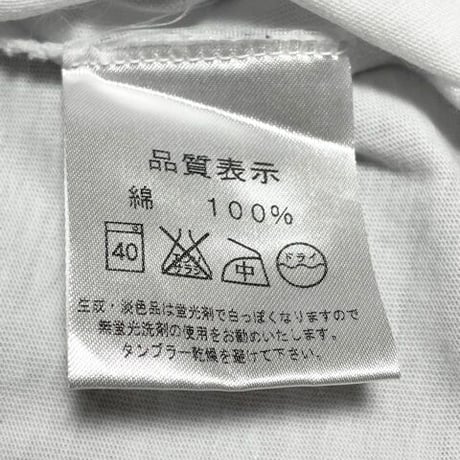 MADE IN ITALY製 MAGLIA「MAGLIA DELLA NAZIONALE」ロゴプリント VネックTシャツ ホワイト Mサイズ