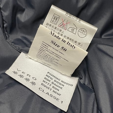 MADE IN ITALY製 LIMITED EDITION HOT GOOSE ダウンジャケット ネイビー 50サイズ