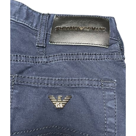 EMPORIO ARMANI executive program Basic Fit クロップドパンツ ネイビー W28サイズ