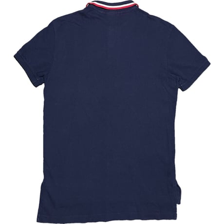 Polo by Ralph Lauren CUSTOM FIT 襟ライン半袖鹿の子ポロシャツ ネイビー Mサイズ