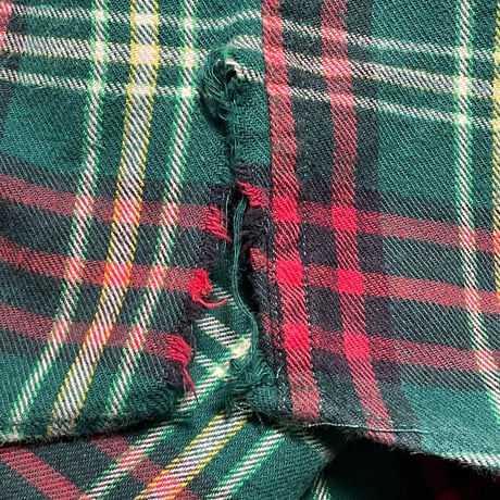 ▲訳あり商品▲ 80～90s 北マリアナ諸島製 Ralph Lauren 長袖ボタンダウンチェックシャツ グリーン×レッド Lサイズ