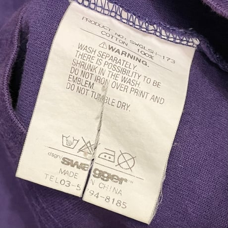 SWAGGER 2007年モデル 長袖プリントTシャツ パープル Mサイズ