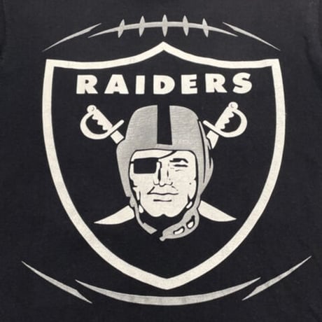 MADE IN USA製 NFL RAIDERS JACK TATUM THE ASSASSINモデル BAYSIDEボディ ロゴプリントTシャツ ブラック Mサイズ