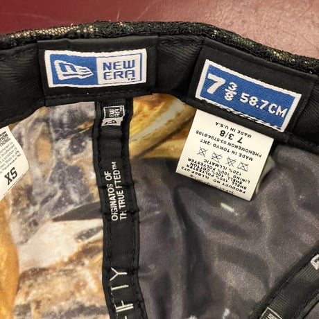 激レア MADE IN USA製 NEW ERA × PHENOMENON 2007年モデル レースタイガーカモ柄ベースボールキャップ ブラック 7-3/8 58.7cm