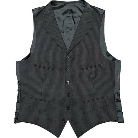 ▲訳あり商品▲ MADE IN JAPAN製 BURBERRY BLACK LABEL 3ピースストライプスーツ チャコールグレー 42L
