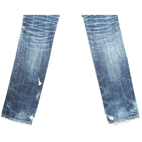 MADE IN ITALY製 DSQUARED2 ダメージ加工デニムパンツ インディゴ 46サイズ