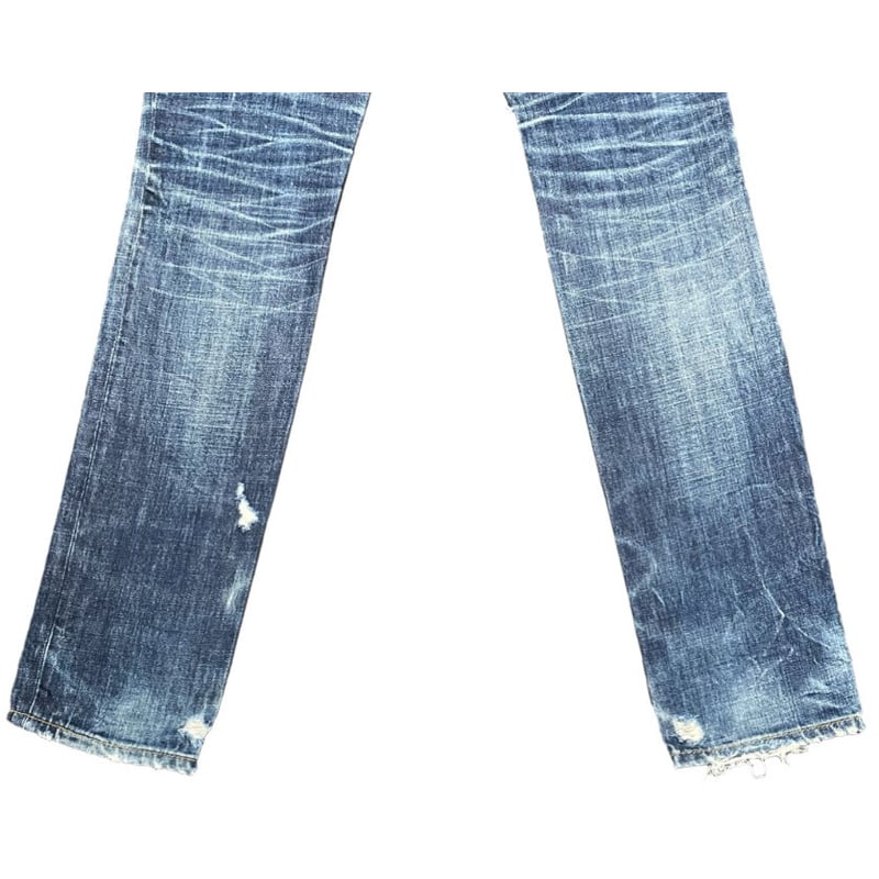 MADE IN ITALY製 DSQUARED2 ダメージ加工デニムパンツ インディゴ 46サ