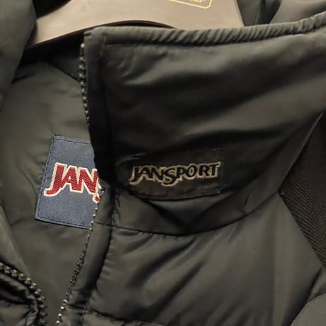 MADE IN USA製 JANSPORT ダウンジャケット ブラック×グレー Sサイズ