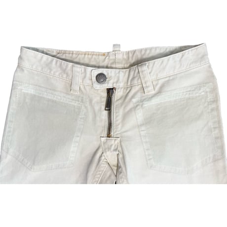 MADE IN ITALY製 DSQUARED2 ダメージ加工チノパンツ ベージュ 44サイズ