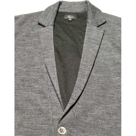 ▲訳あり商品▲ MADE IN JAPAN製 Harriss PARIS ニットテーラードジャケット グレー 42サイズ