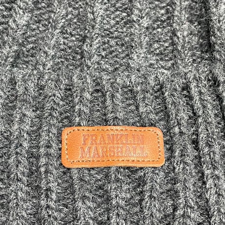 MADE IN ITALY製 FRANKLIN MARSHALL ニット帽 チャコールグレー Fサイズ
