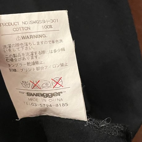 SWAGGER ポケット付きクルーネックTシャツ ブラック Mサイズ