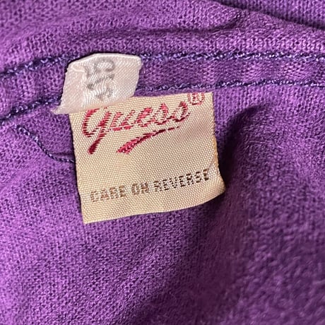 GUESS CLASSICS by GEORGES MARCIANO 長袖ツートンカラーシャツ パープル×カーキ Lサイズ