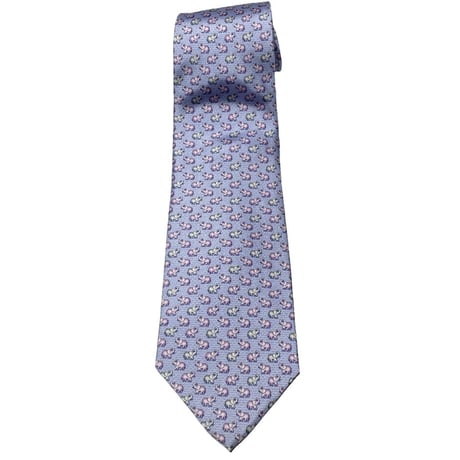 ▲訳あり商品▲ MADE IN FRANCE製 pierre cardin 象柄シルクネクタイ パープル