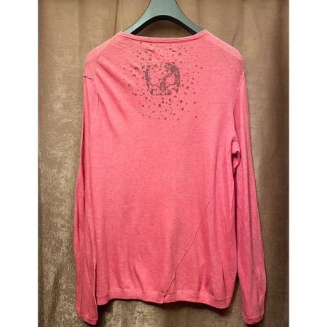 ZADIG & VOLTAIRE ヘンリーネックコットンセーター ピンク Mサイズ