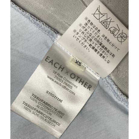 MADE IN PORTUGAL製 EACH OTHER Robert Montgomery 昇華プリント半袖ビックシルエットTシャツ ライトブルー XSサイズ