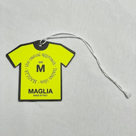 ★新品★ MADE IN ITALY製 MAGLIA 2025年モデル L-2814 ロゴプリント クルーネック長袖Tシャツ ホワイト S～XLサイズ