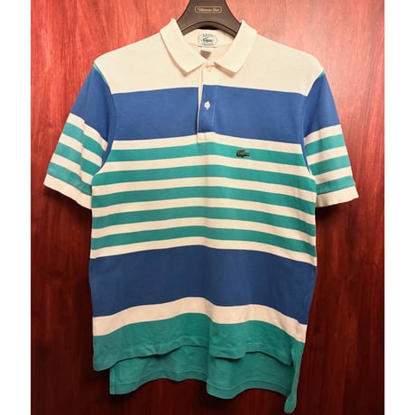 新品 LACOSTE ボーダーポロシャツ 水色 ホワイト かのこ Lサイズ 新品 LACOSTE ボーダーポロシャツ 水色 ホワイト かのこ Lサイズ アイ