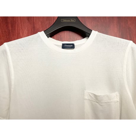 MADE IN ITALY製 Drumohr ポケット付きクルーネックTシャツ ホワイト XXSサイズ