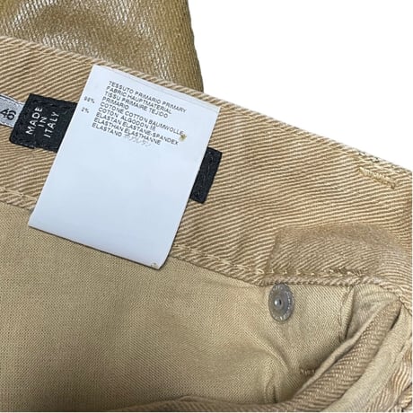MADE IN ITALY製 DSQUARED2 コーティング加工コットンパンツ ベージュ 46サイズ