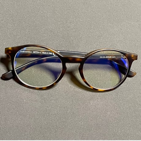 展示品渡し ★新品★ MADE IN ITALY製 SARAGHINA GILDA VISTA 26V ブルーライトカットグラス ブラウン クリアレンズ