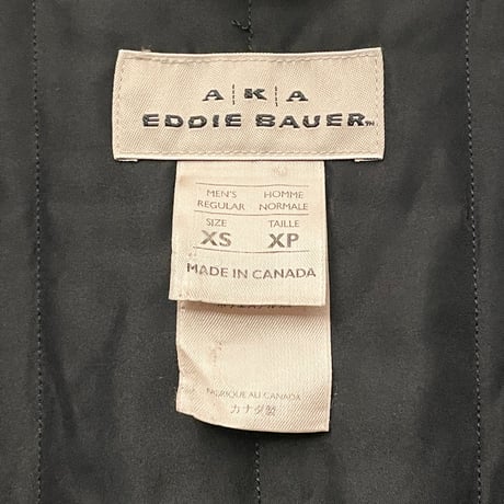 MADE IN CANADA製 90s AKA EDDIE BAUER カシミヤ混ウールチェスターコート ブラック XSサイズ